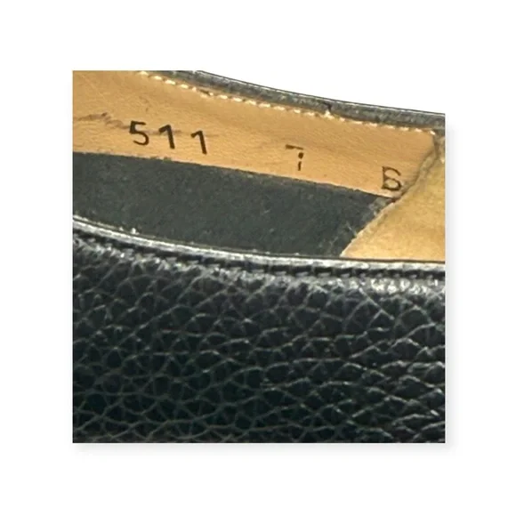 Vintage: Salvatore Ferragamo Boutique ✽ Oxford Wingtip Shoes ✽ Black Leather 7M - Picture 6 of 16